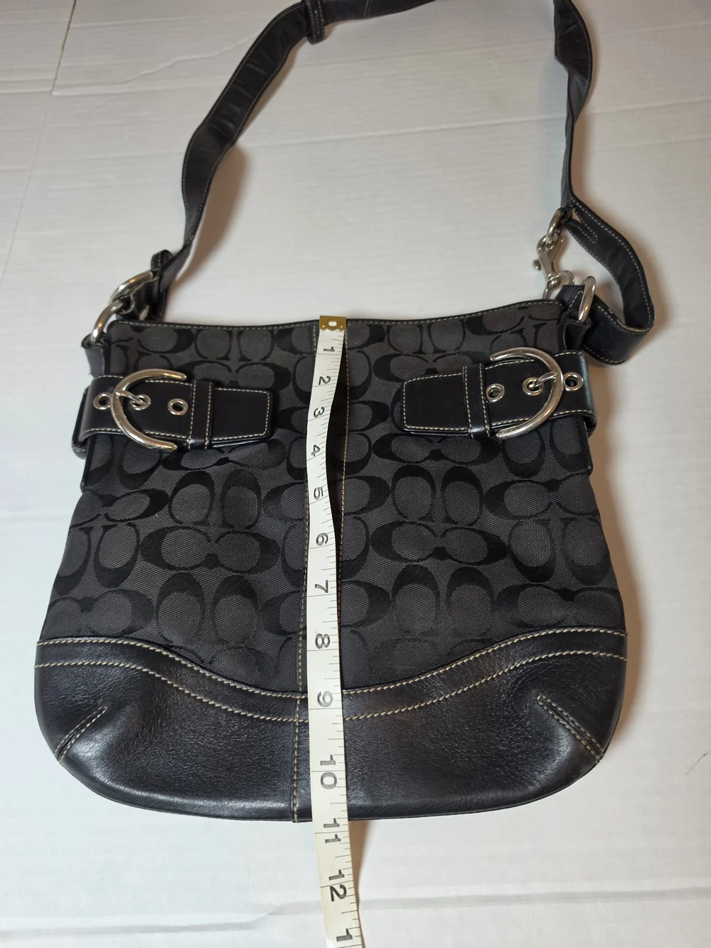 Coach G05K-3574 Signature Soho Duffel Shoulder/Crossbody Bag Purse Black